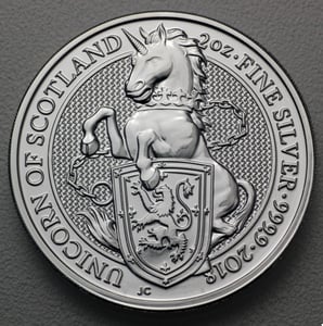 Silbermünze 2oz "Unicorn of Scotland" 2018 The Queen s Beasts (Großbritannien) - Hauptansicht