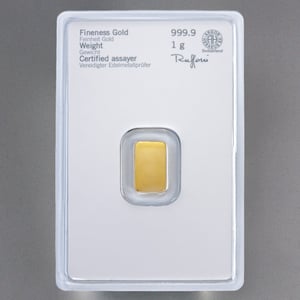 Goldbarren 1g HERAEUS geprägt - Miniaturansicht 3