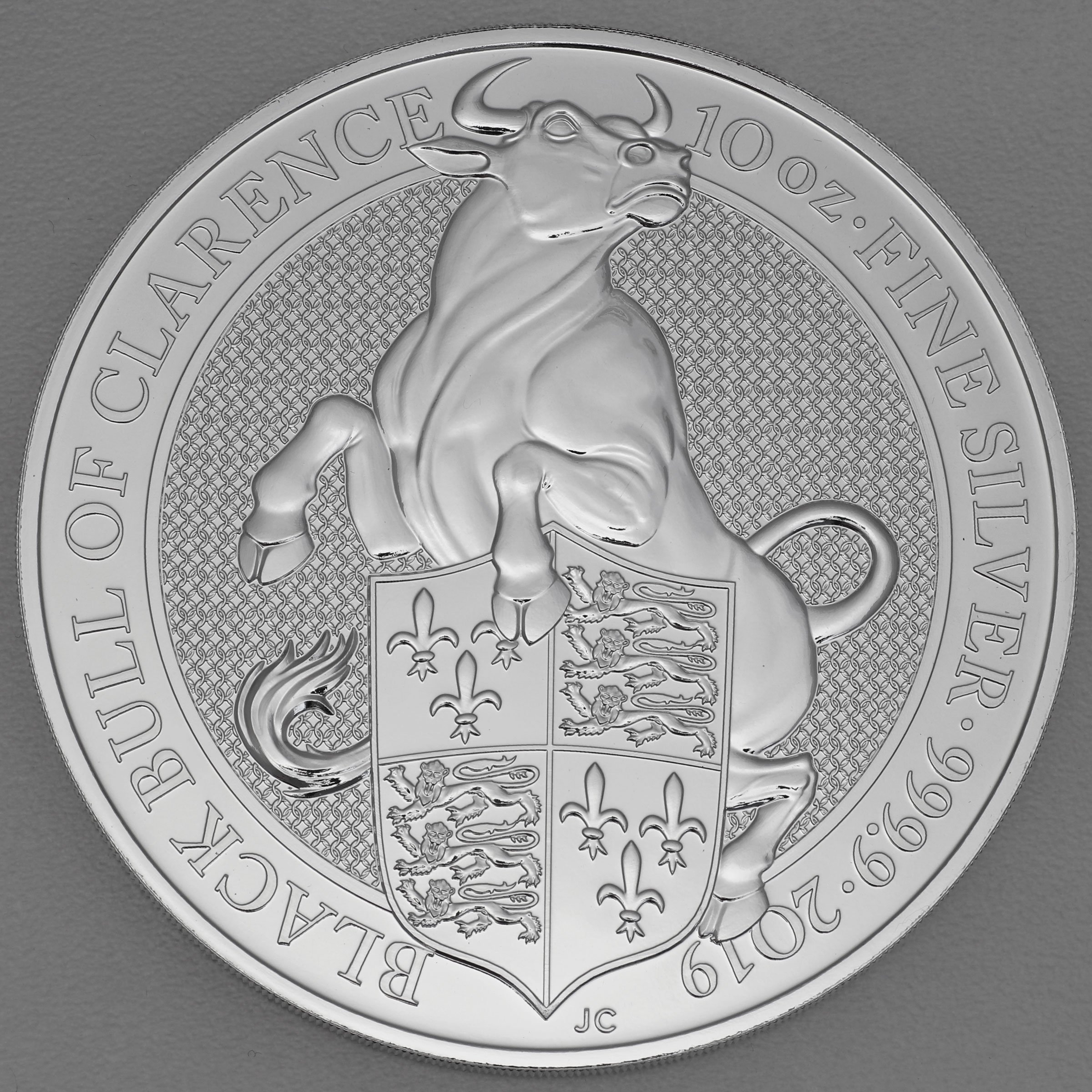 Silbermünze 10oz "Black Bull of Clarence" 2019 The Queen s Beasts (Großbritannien) - Hauptansicht