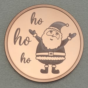 Kupfermedaille "Weihnachtsmann - Ho Ho Ho" Gravurmedaille - Hauptansicht