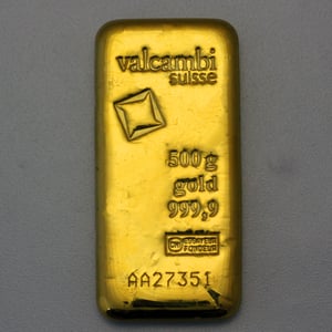 Goldbarren 500g VALCAMBI gegossen - Hauptansicht