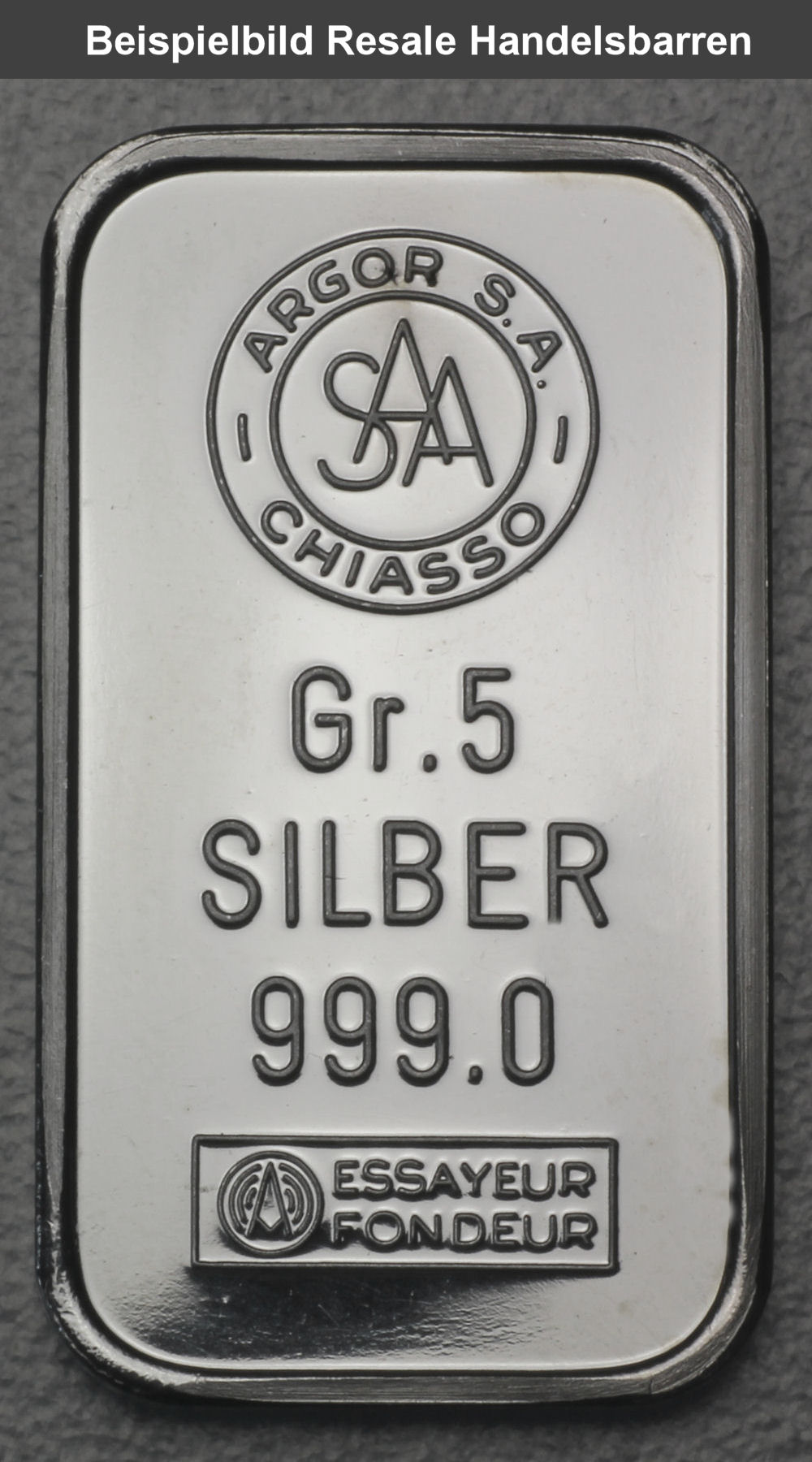 Silberbarren 5g (Resale) - Detailansicht 1