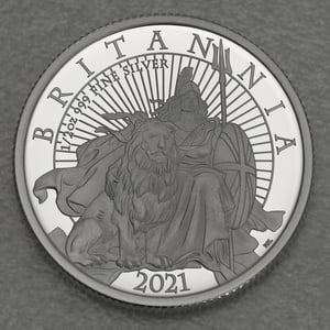 Silbermünzen "Britannia" 2021 (PP) Set – 6-teilig (Großbritannien) - Miniaturansicht 6