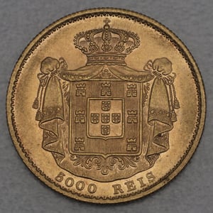 Goldmünze 5000 Reis 1860-1889 (Portugal) - Miniaturansicht 2