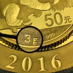 Goldmünze 3g "Panda" 2016 (China) - Miniaturansicht 4