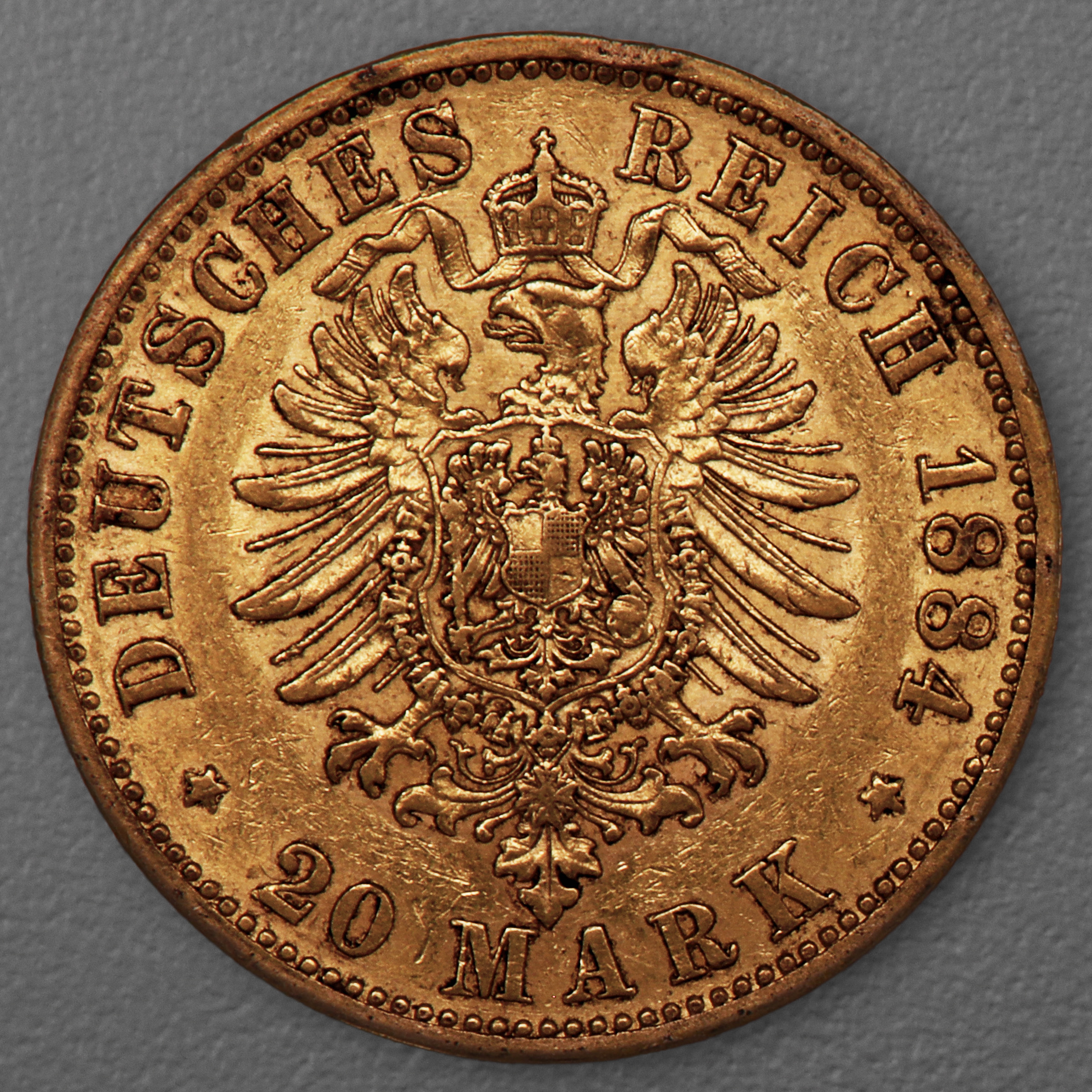 Goldmünze 20 Mark "Wilhelm I." 1884-A J.246 (Preußen) - Detailansicht 1
