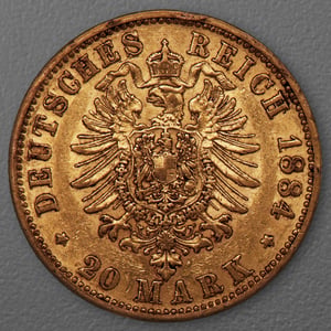 Goldmünze 20 Mark "Wilhelm I." 1884-A J.246 (Preußen) - Miniaturansicht 2