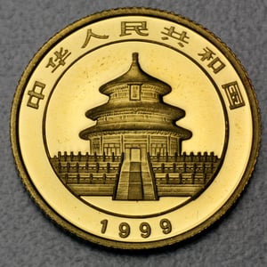 Goldmünze 1/10oz "Panda" 1999 (China) - Miniaturansicht 2