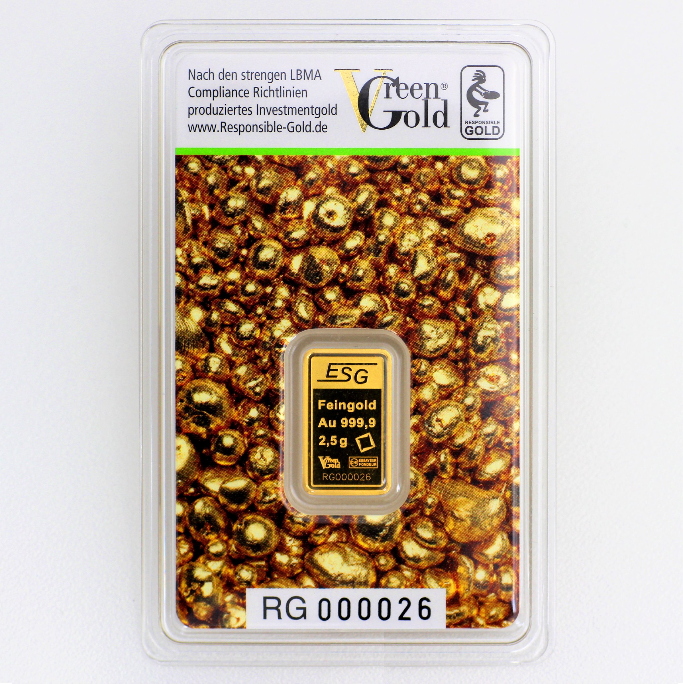 Goldbarren 2,5g "Auropelli" Responsible-Gold - Detailansicht 1