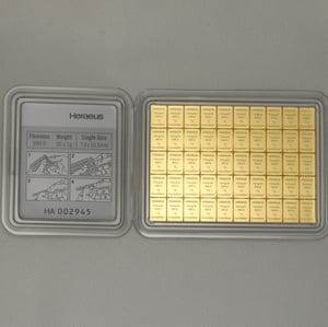 Goldtafel HERAEUS (50x 1g Gold) "CombiBar" - Miniaturansicht 4
