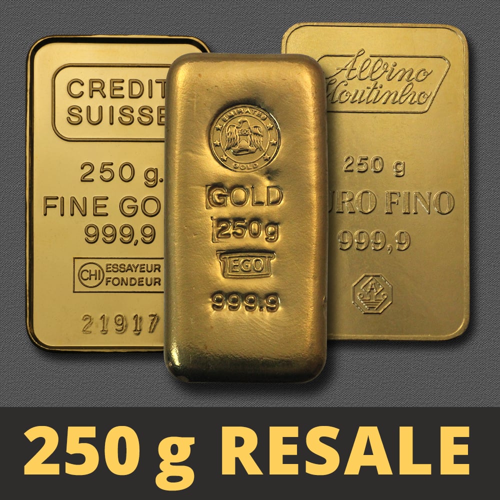Goldbarren 250g "Resale" (div. Hersteller) - Hauptansicht