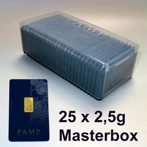 Goldbarren (25x 2,5g) "Fortuna" PAMP, Masterbox - Hauptansicht