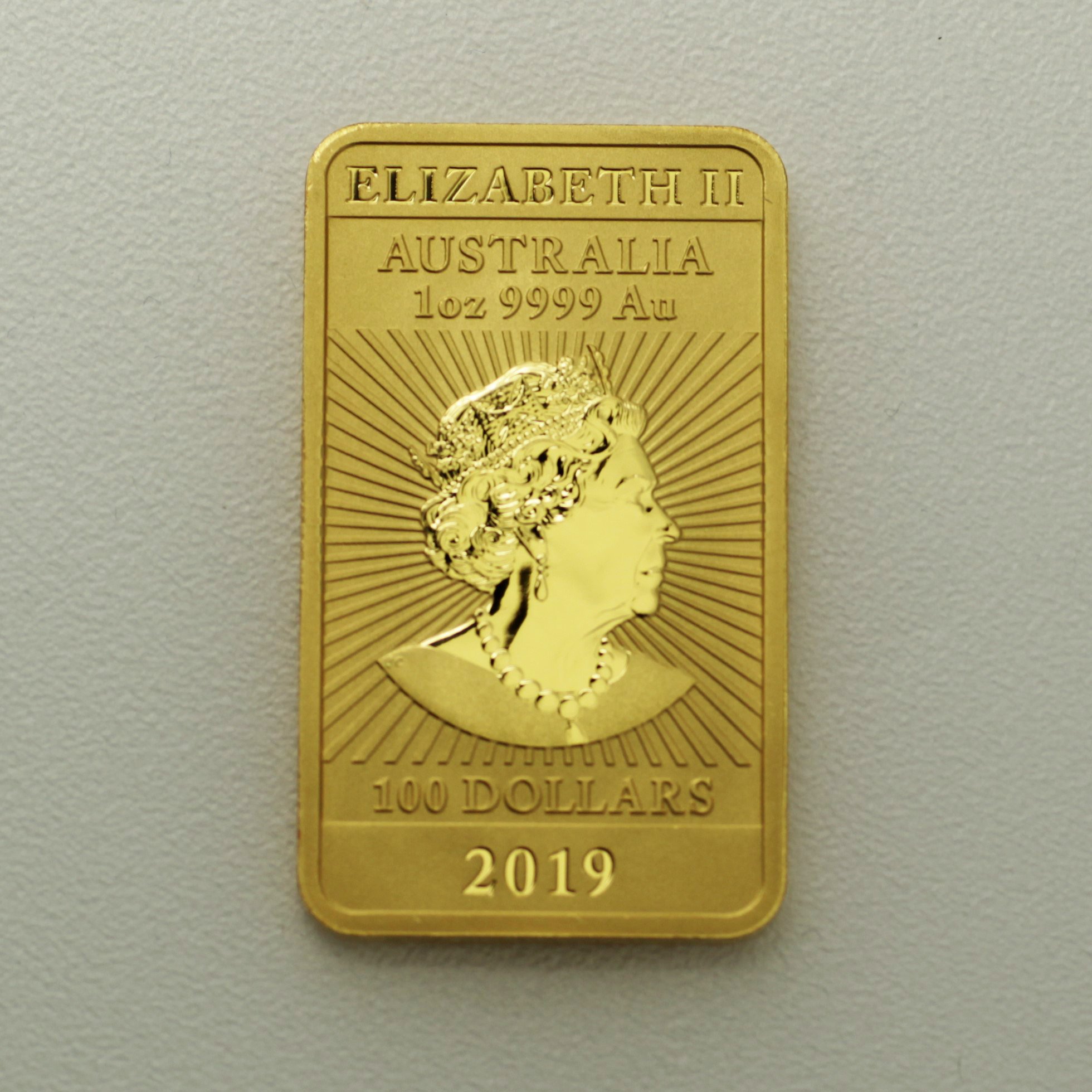 Gold Münzbarren 1oz "Rectangular Dragon" 2019 (Australien) - Hauptansicht