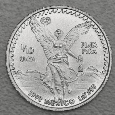 Silbermünze 1/10oz "Libertad" 1992 (Mexiko) - Miniaturansicht 1
