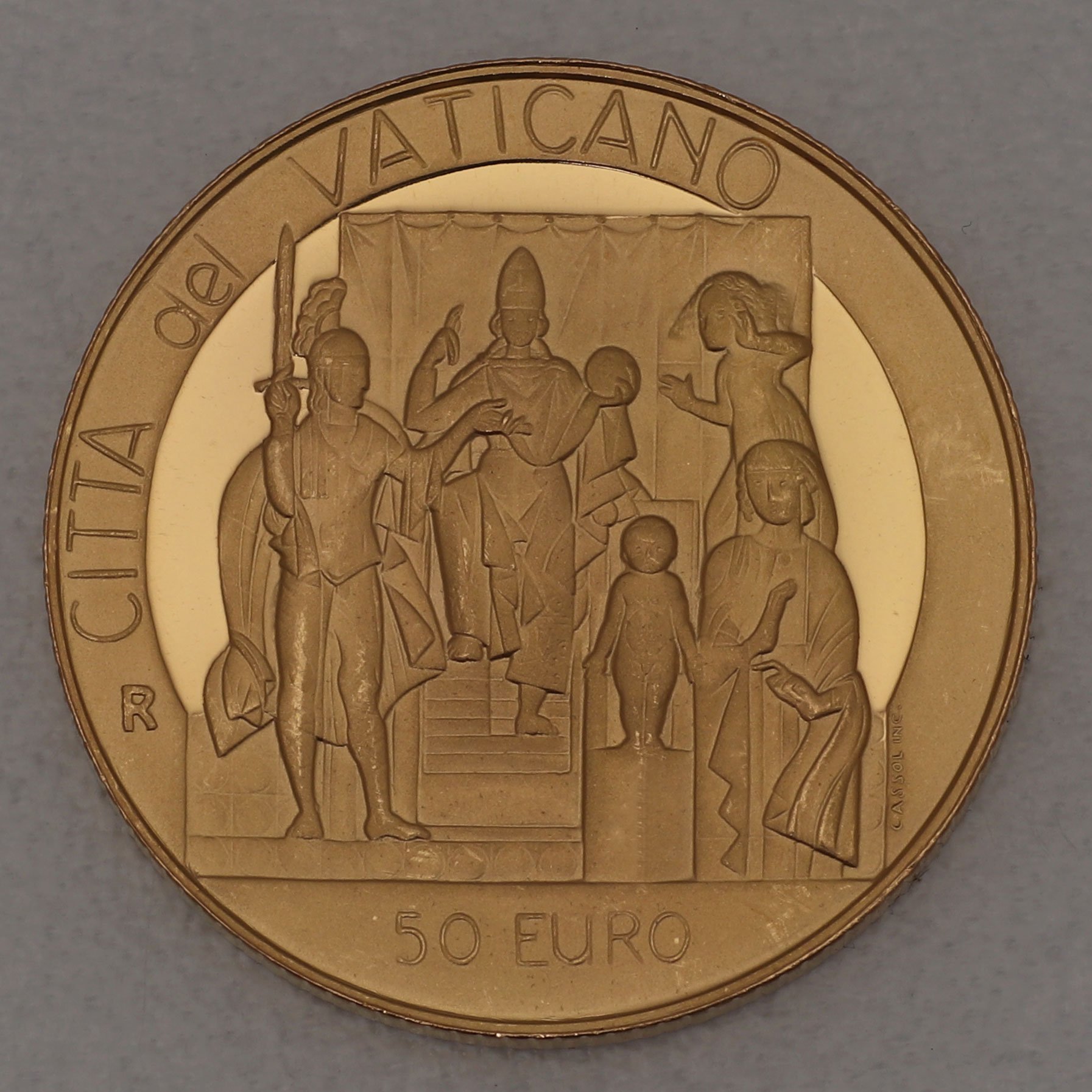 Goldmünze "50 Euro - 2004" Salomonisches Urteil (Vatikanstadt) - Hauptansicht