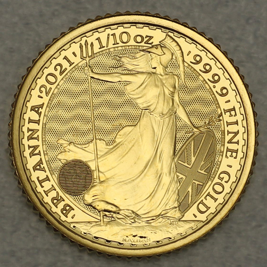 Goldmünze 1/10oz "Britannia" ab 2013 (24kt) (Großbritannien) - Hauptansicht