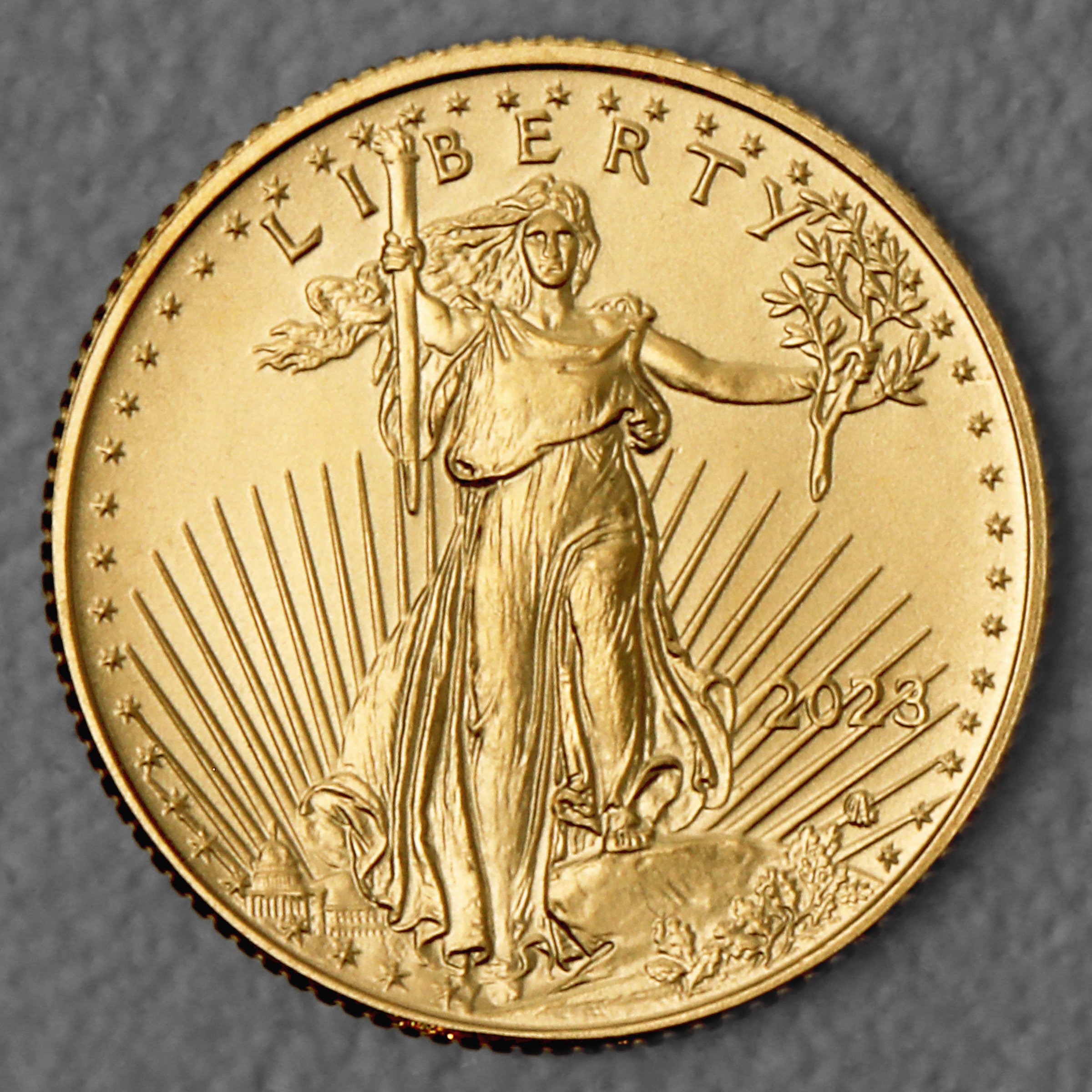 Goldmünze 1/10oz "American Eagle" 2023 (USA) - Detailansicht 1