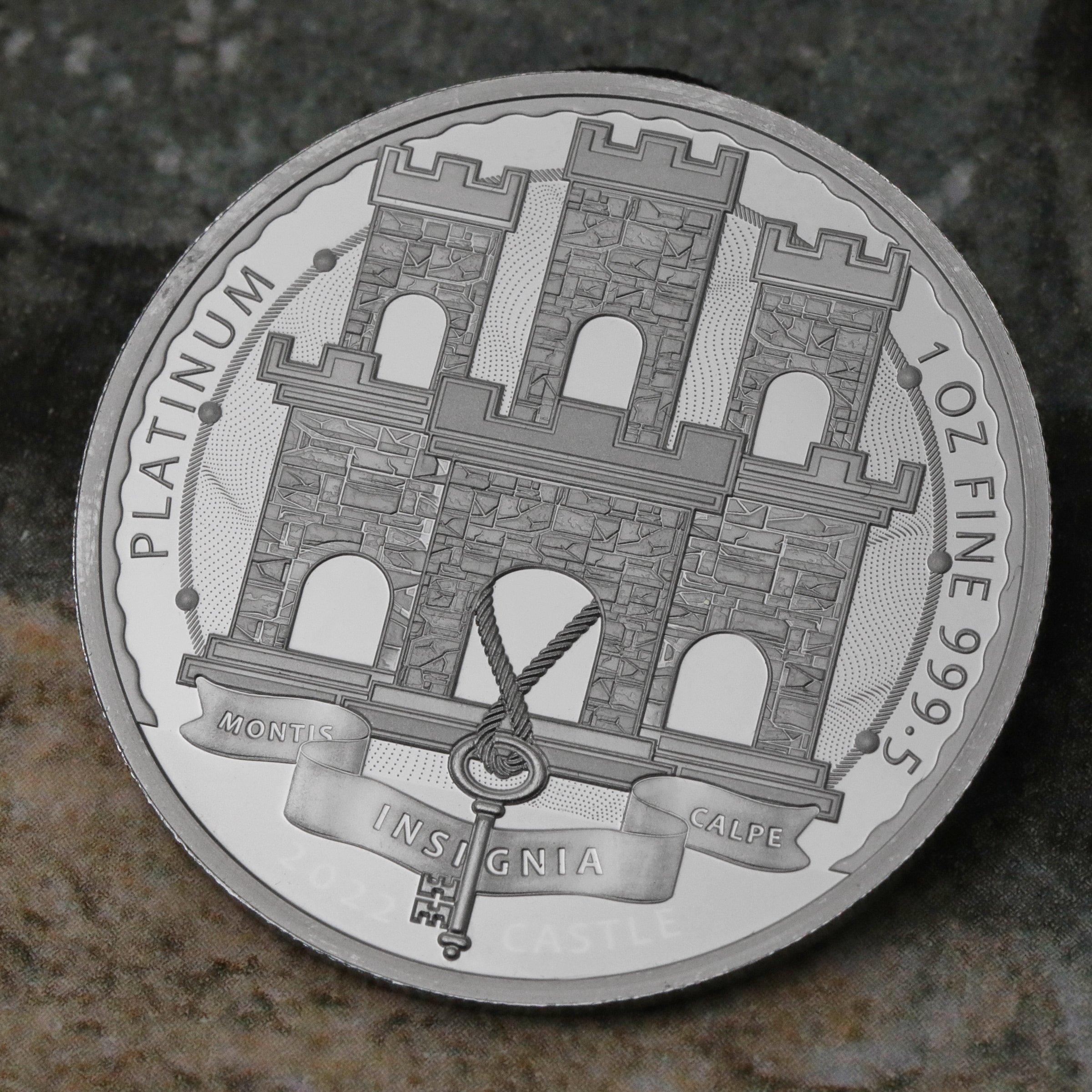 Platinmünze 1oz "Schloss Montis Calpe 2022" (Gibraltar) - Detailansicht 4