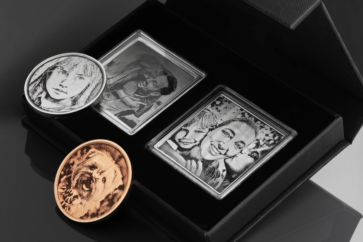 Medaille mit Fotogravur
