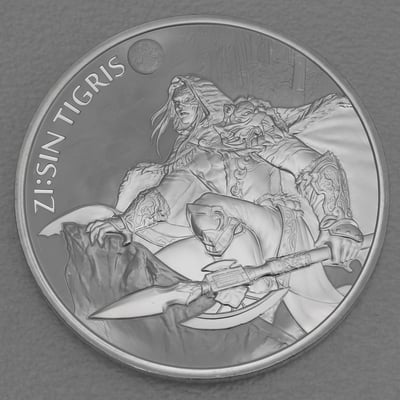 Silbermedaille 1oz "Zi:Sin Tigris" 2022 (Südkorea) - Miniaturansicht 1