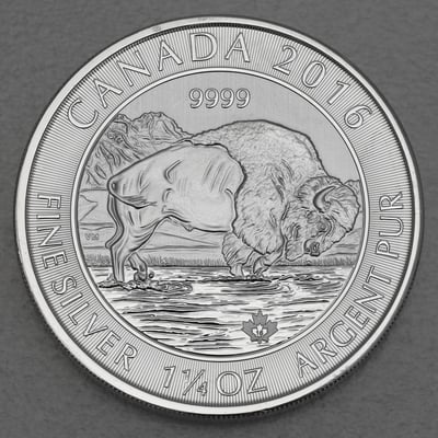 Silbermünze 1 1/4oz "Kanadischer Bison" 2016 (Kanada) - Hauptansicht