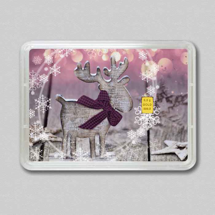 Goldbarren 0,5g "Weihnachten" (Flip) - Hauptansicht