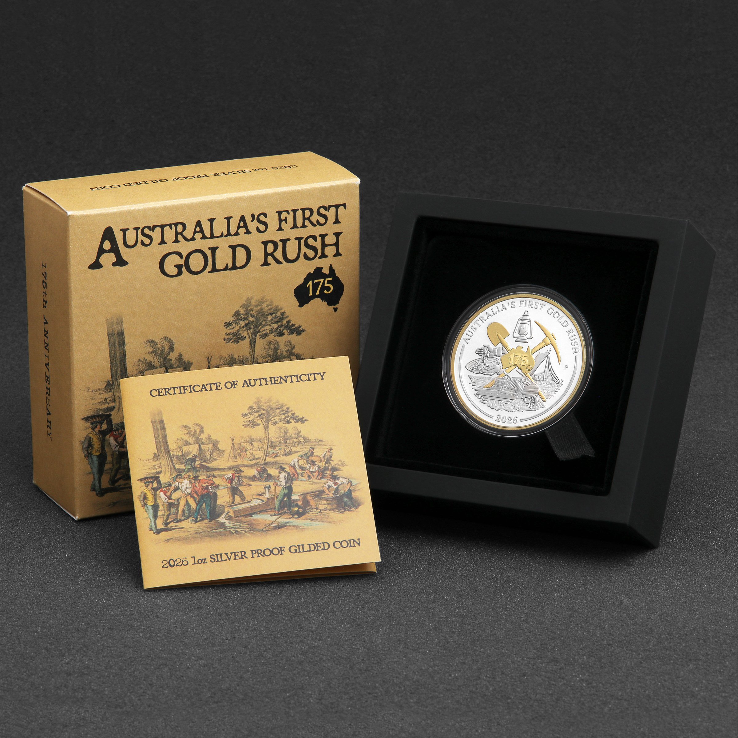 Silbermünze 1oz "Australia s First Gold Rush" 2026 (PP/vergoldet) 175th Anniversary (Australien) - Detailansicht 4