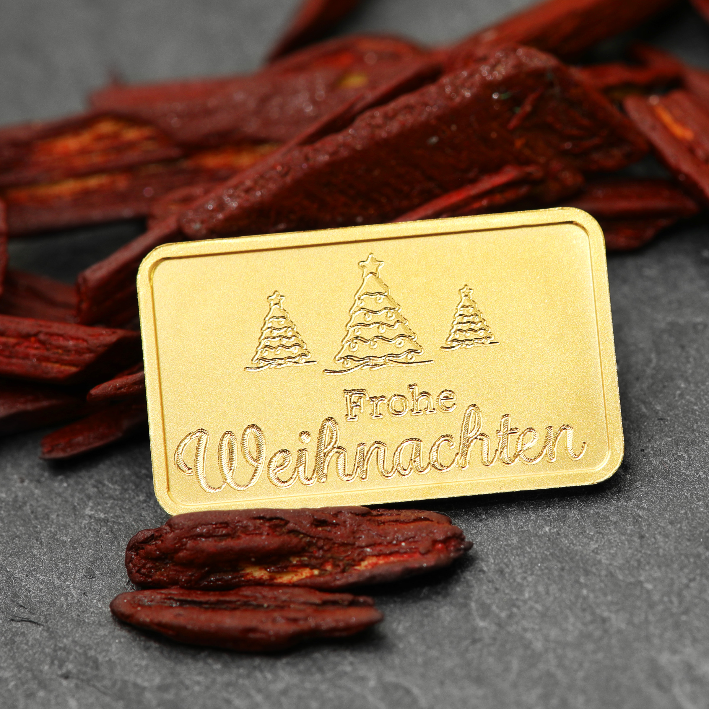 Goldbarren 2,5g Gravur "Frohe Weihnachten" - Detailansicht 8