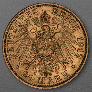 Goldmünze 20 Mark "Wilhelm II." 1912-J J.252 (Preußen) - Miniaturansicht 2