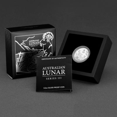 Silbermünze 1/2oz "Ziege" 2027 (PP) Lunar III – Year of the Goat (Australien) - Miniaturansicht 5