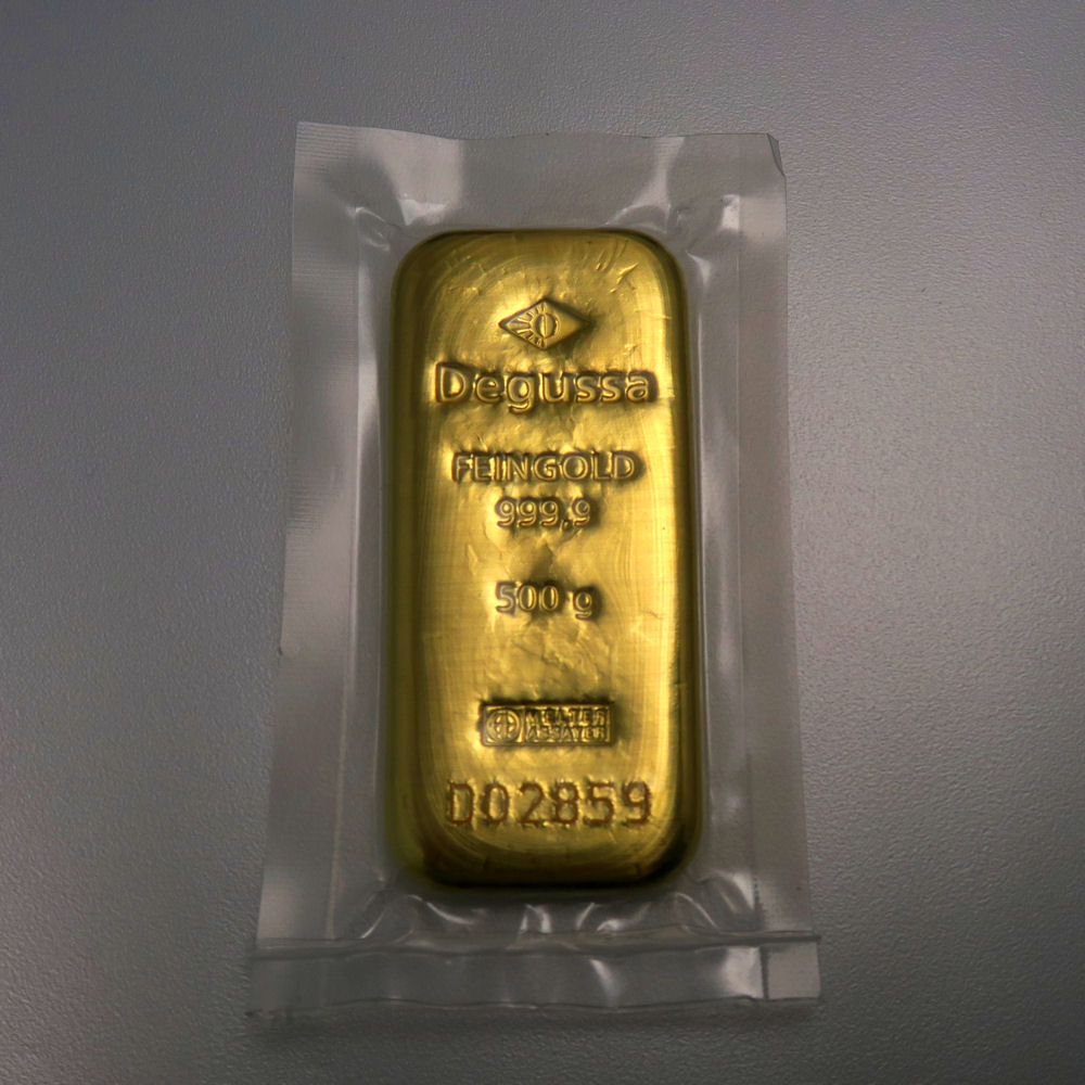 Goldbarren 500g DEGUSSA Resale - Detailansicht 1