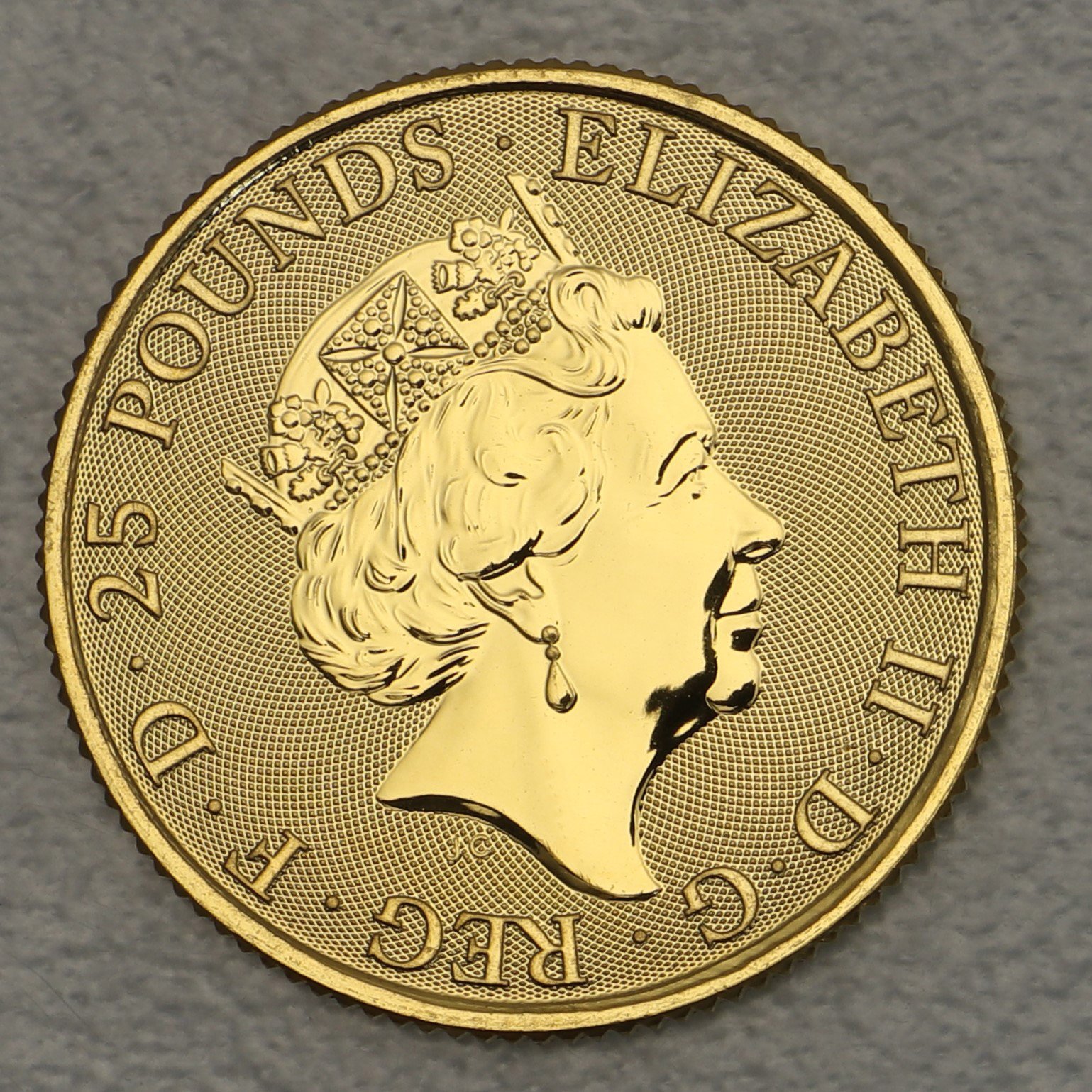 Goldmünze 1/4oz "White Greyhound of Richmond" 2021 The Queen s Beasts (Großbritannien) - Detailansicht 1