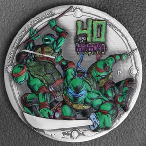 Silbermünze 2oz "Teenage Mutant Ninja Turtles™" 2024 (AF/HR/koloriert) 40th Anniversary (Tuvalu) - Hauptansicht