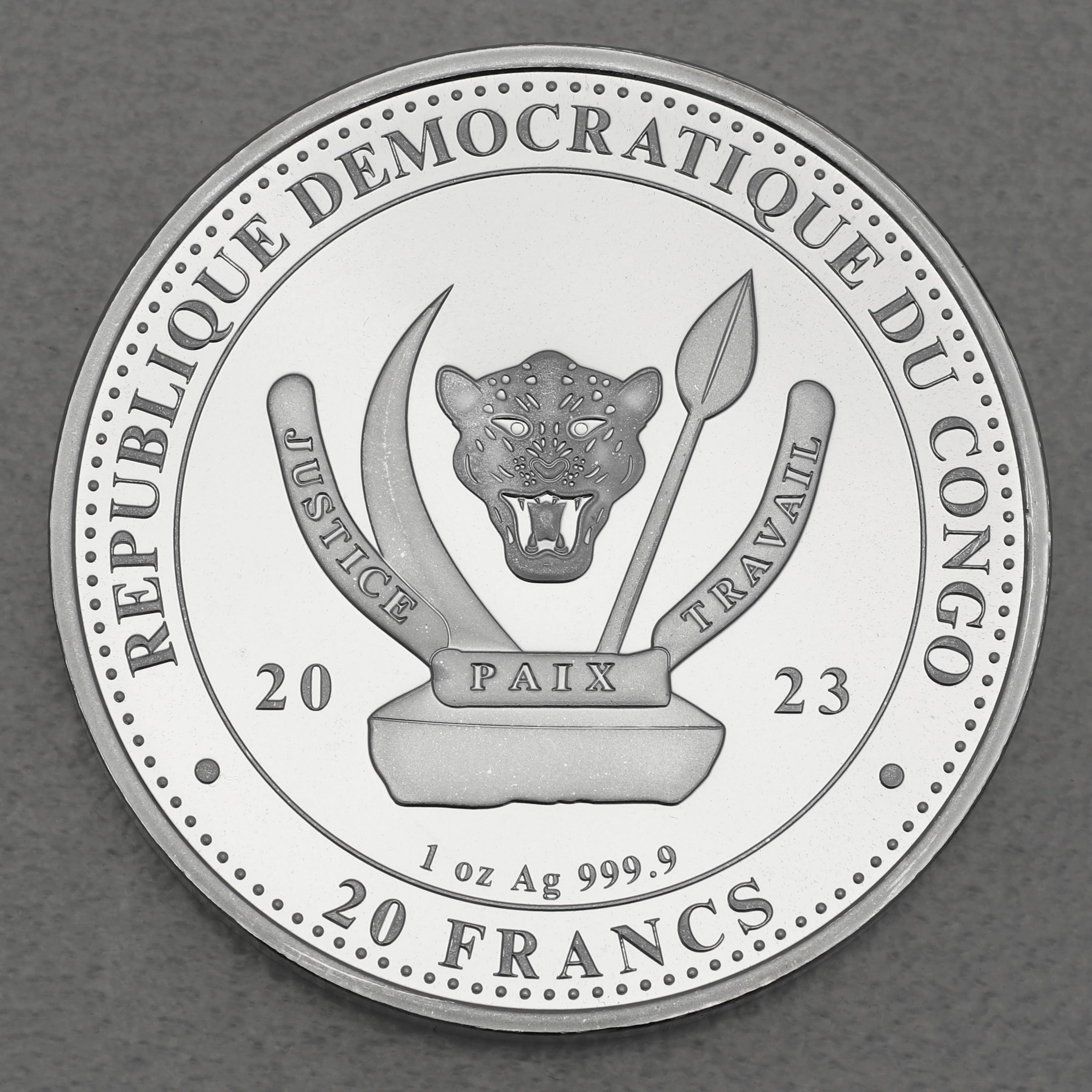 Silbermünze 1oz "Rochen" 2023 World s Wildlife 19% (Kongo) - Detailansicht 1
