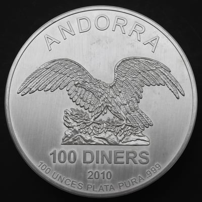 Silbermünze 100oz "Andorra Eagle" verschiedene Jahrgänge (Andorra) - Miniaturansicht 1