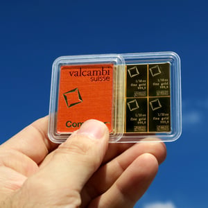 Goldtafel VALCAMBI (10x 1/10oz Au) "CombiBar" - Miniaturansicht 6