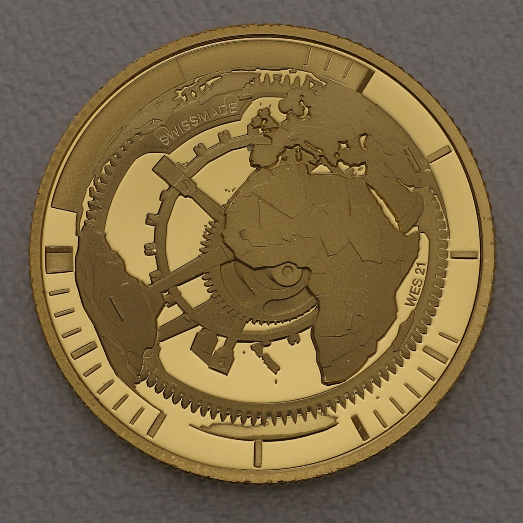 Goldmünze 25 Franken "Timemaschine" 2022 Schweizer Uhrenindustrie (Schweiz) - Hauptansicht