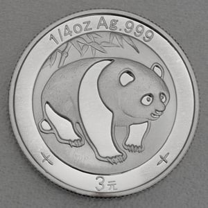 Silbermünze 1/4oz "Panda" 2007 verschiedene Motive 25 Jahre Panda Jubiläum (China) - Miniaturansicht 4