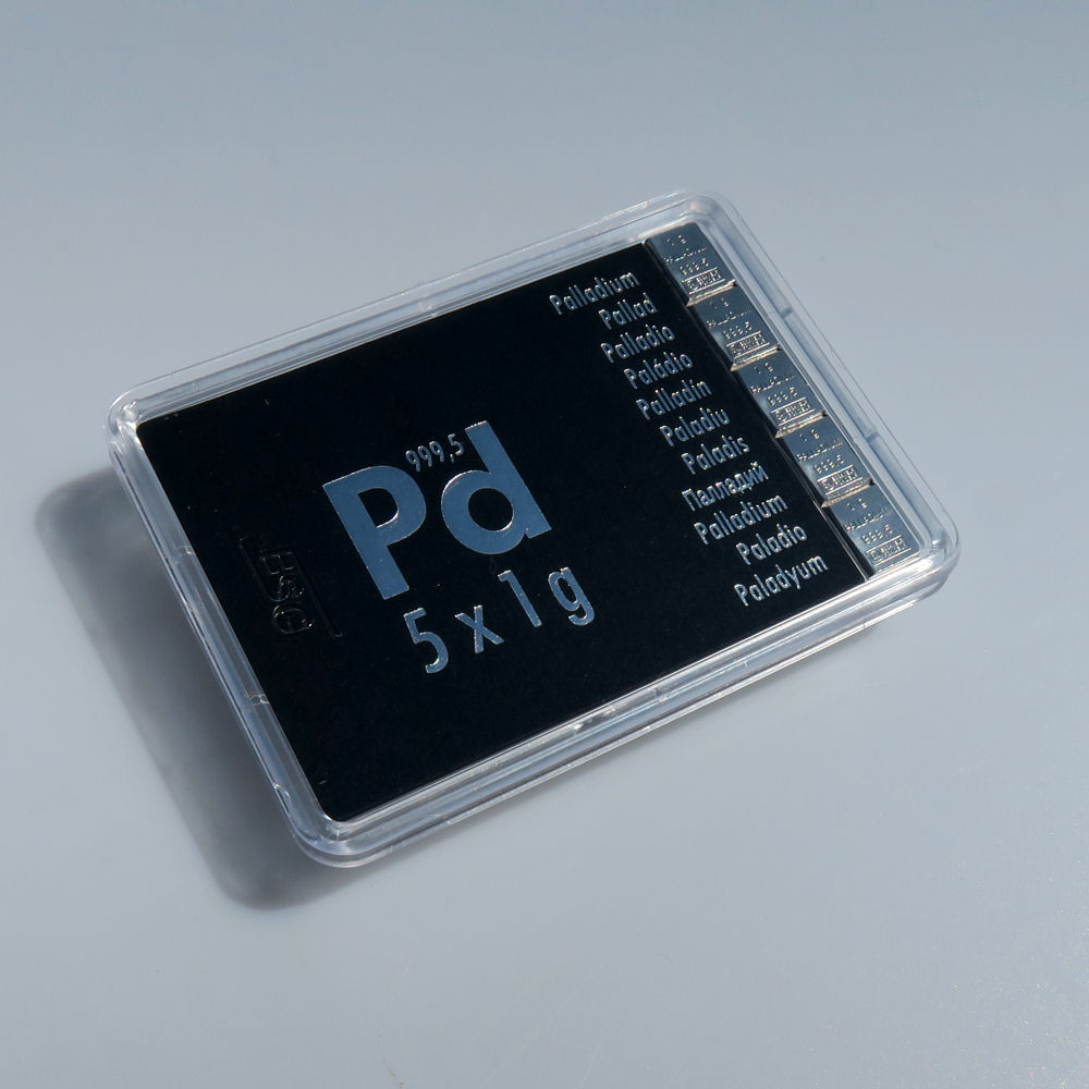 Palladiumtafel (5x 1g Feinpalladium) "CombiBar" - Detailansicht 1