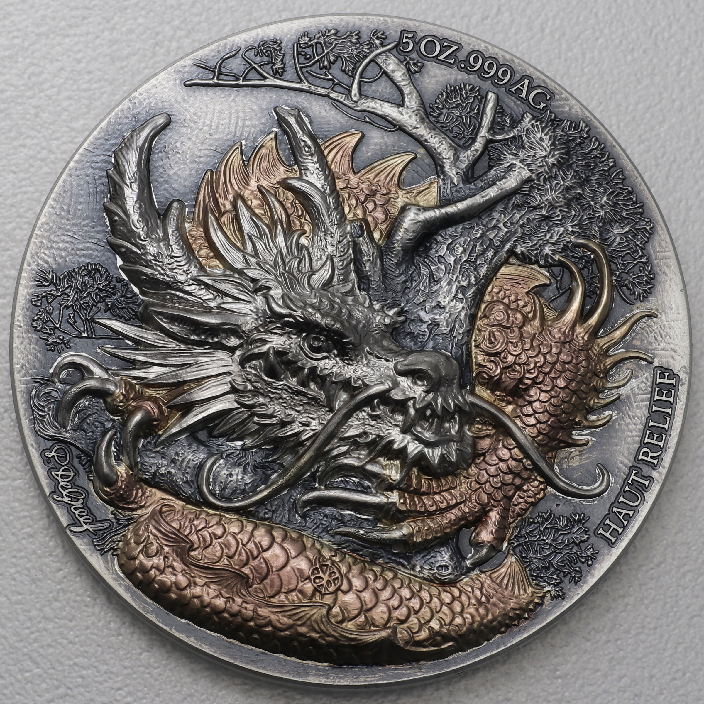 Silbermünze 2 x 5oz "Dragon Edition Signatur" 2024 Set – 2-teilig (Elfenbeinküste) - Detailansicht 2