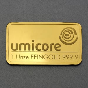 Goldbarren 1oz UMICORE Resale - Hauptansicht
