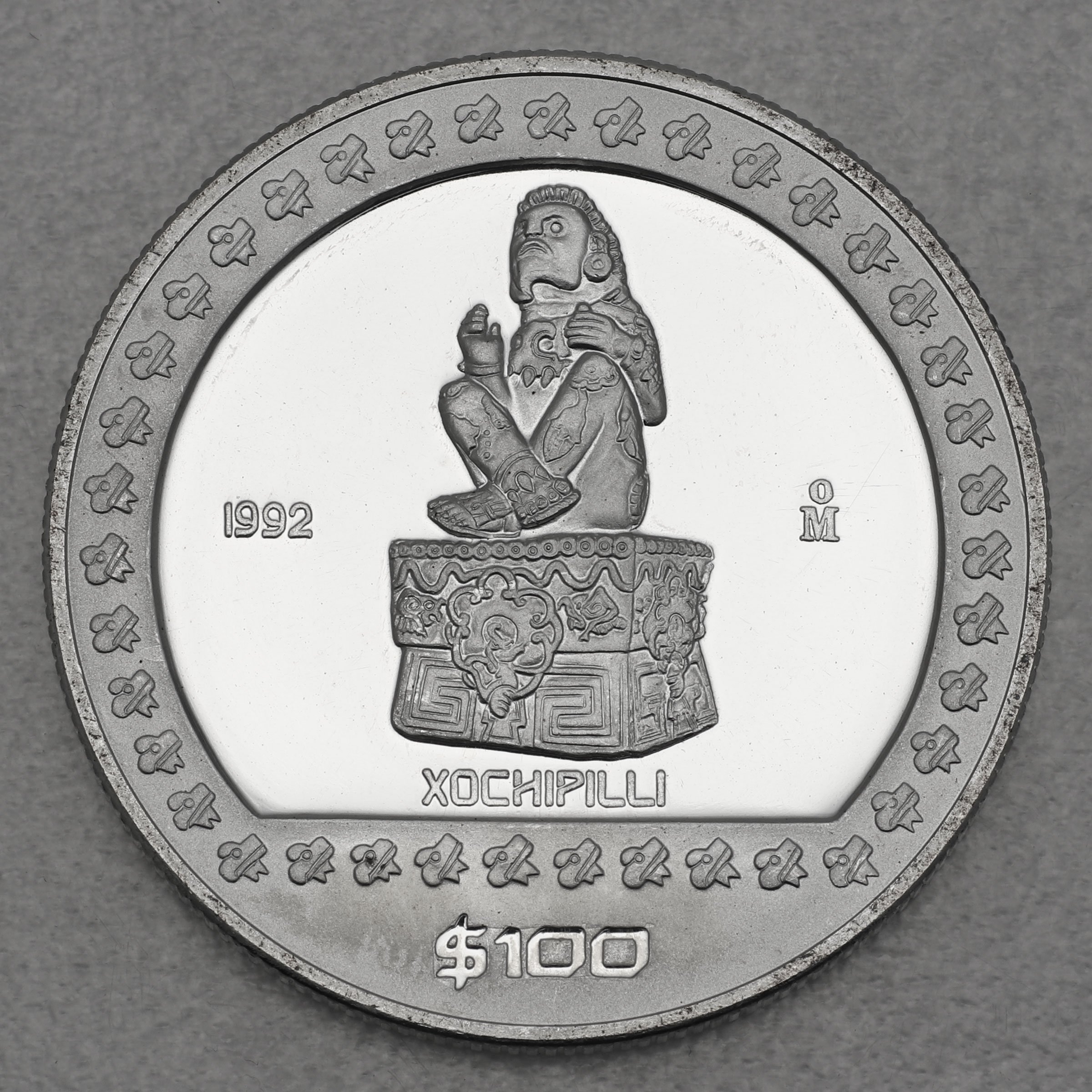 Silbermünze 1oz "Xochipilli" 1992 Präkolumbische Kulturen – Azteken (Mexiko) - Hauptansicht