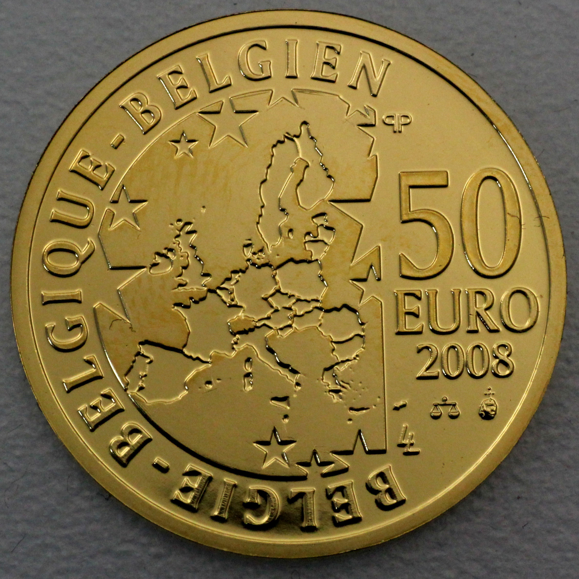 Goldmünze 50 Euro "Der blaue Vogel" 2008 (Belgien) - Detailansicht 1