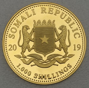 Goldmünze 1oz "Leopard" 2019 African Wildlife (Somalia) - Miniaturansicht 2