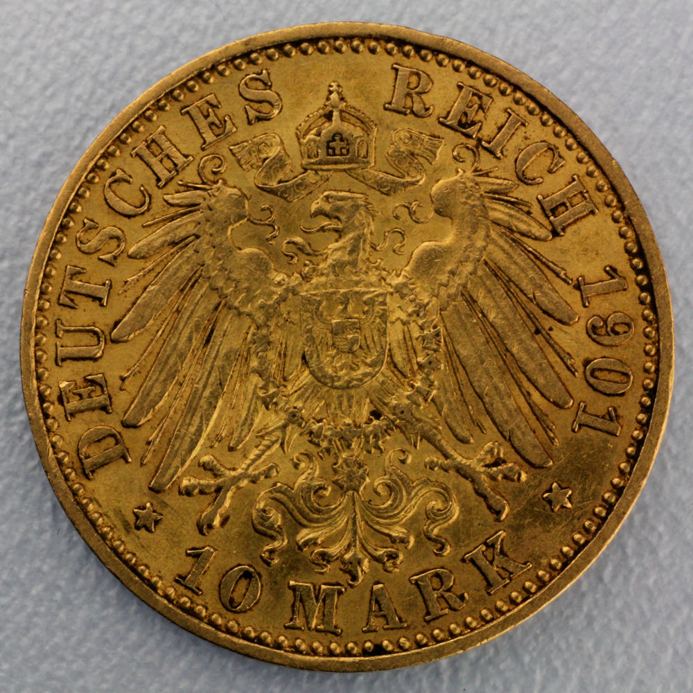 Goldmünze 10 Mark "Wilhelm II." (Preußen) - Detailansicht 1