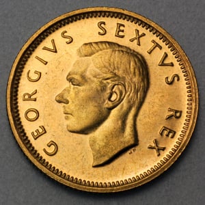 Goldmünze 1/2 Pound "Georg V." 1952 (Südafrika) - Hauptansicht