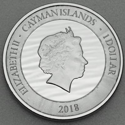 Silbermünze 1oz "Marlin" 2018 Cayman Sea Life (Kaimaninseln) - Miniaturansicht 2