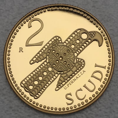Goldmünze 2 Scudi "Fibula Gotica" 2004 (PP) (San Marino) - Miniaturansicht 1