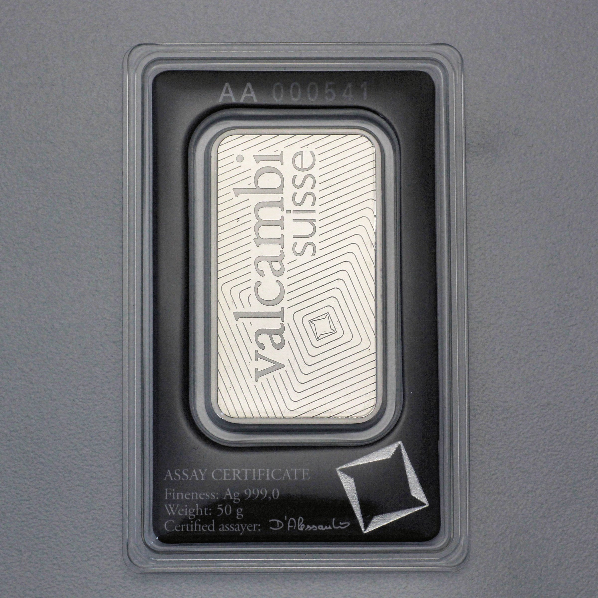Silberbarren (25x 50g) VALCAMBI/Masterbox - Detailansicht 3