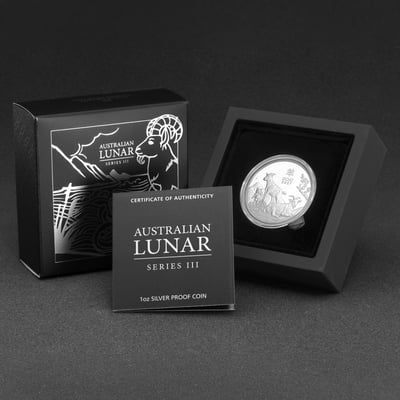 Silbermünze 1oz "Ziege" 2027 (PP) Lunar III – Year of the Goat (Australien) - Miniaturansicht 5